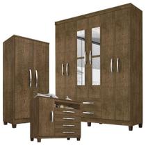 Guarda Roupa Casal Modena Com Espelho 6 Portas Cômoda Sapateira Cannes E Armário Multiuso Recife Malbec - Incorplac Guarda Roupa Casal Modena Com Espelho 6 Portas Cômoda Sapateira Cannes E Armário Multiuso Recife Malbec - Incorplac
