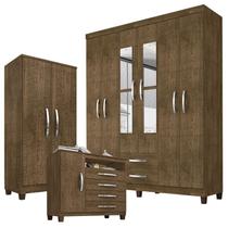 Guarda Roupa Casal Modena com Espelho 6 Portas Cômoda Sapateira Cannes e Armário Multiuso Recife Malbec - Incorplac Guarda Roupa Casal Modena com Espelho 6 Portas Cômoda Sapateira Cannes e Armário Multiuso Recife Malbec - Incorplac