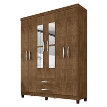 Guarda Roupa Casal Modena Com Espelho 6 Portas Malbec - Incorplac
