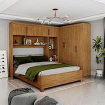 Guarda Roupa Casal Modulado 4 Portas Hércules 4 Portas e 4 Gavetas Cinamomo