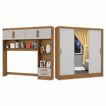 Guarda-roupa Casal Modulado 4 Portas Santiago 3 Portas Plus 5 Gavetas com Espelho