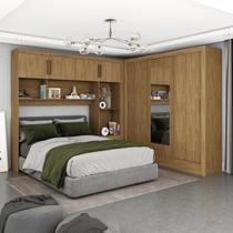 Guarda-roupa Casal Modulado 4 Portas Santiago com Espelho 3 Portas 5 Gavetas Guarda-roupa Casal Modulado 4 Portas Santiago com Espelho 3 Portas 5 Gavetas