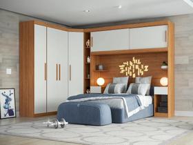 Guarda Roupa Casal Modulado 5 Peças 6 Portas Freijó/Off White Gênova Plus Guarda Roupa Casal Modulado 5 Peças 6 Portas Freijó/Off White Gênova Plus