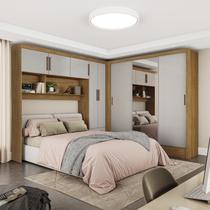 Guarda-roupa Casal Modulado 5 Portas Santiago 3 Portas Plus 5 Gavetas com Espelho Guarda-roupa Casal Modulado 5 Portas Santiago 3 Portas Plus 5 Gavetas com Espelho