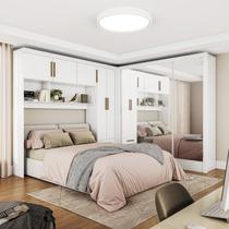 Guarda-Roupa Casal Modulado 5 Portas Santiago 3 Portas Premium 5 Gaveta com Espelho