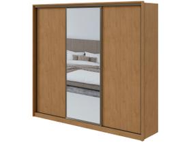 Guarda-roupa Casal Modulado com Espelho - 3 Portas de Correr 6 Gavetas Móveis Lopas Spazio