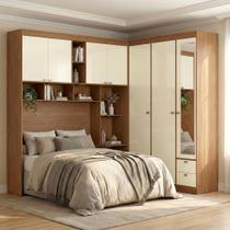 Guarda Roupa Casal Modulado com Espelho e Cabeceira 7 Portas 4 Gavetas Lugano Guarda Roupa Casal Modulado com Espelho e Cabeceira 7 Portas 4 Gavetas Lugano
