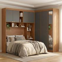 Guarda Roupa Casal Modulado com Espelho e Cabeceira 7 Portas 4 Gavetas Lugano Guarda Roupa Casal Modulado com Espelho e Cabeceira 7 Portas 4 Gavetas Lugano