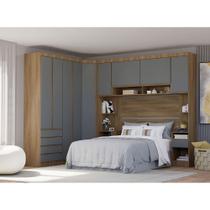 Guarda Roupa Casal Modulado de Canto 9 Portas e 6 Gavetas Veneza Luciane Móveis Guarda Roupa Casal Modulado de Canto 9 Portas e 6 Gavetas Veneza Luciane Móveis