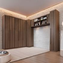 Guarda Roupa Casal Modulado Facinium 9 Portas 3 Gavetas Imbuiá / Off White - Pnr Móveis Guarda Roupa Casal Modulado Facinium 9 Portas 3 Gavetas Imbuiá / Off White - Pnr Móveis