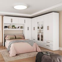 Guarda-Roupa Casal Modulado Hércules 11 Portas 6 Gavetas com Espelho Branco - Carioca Móveis Guarda-Roupa Casal Modulado Hércules 11 Portas 6 Gavetas com Espelho Branco - Carioca Móveis