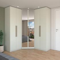 Guarda-Roupa Casal Modulado Kalore 6 Portas 3 Gavetas com Espelho Areia - Panorama Móveis Guarda-Roupa Casal Modulado Kalore 6 Portas 3 Gavetas com Espelho Areia - Panorama Móveis