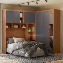 Guarda-roupa Casal Modulado Lugano com Espelho Guarda-roupa Casal Modulado Lugano com Espelho