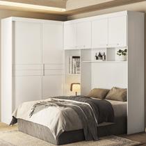 Guarda Roupa Casal Modulado para Box 138cm 4 Portas de Bater 2 Portas de Correr 5 Gavetas Florença Guarda Roupa Casal Modulado para Box 138cm 4 Portas de Bater 2 Portas de Correr 5 Gavetas Florença