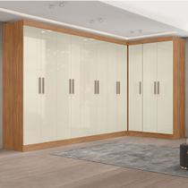 Guarda-Roupa Casal Modulado Paris 11 Portas 4 Gavetas Cinamomo/Off White - Maxel Guarda-Roupa Casal Modulado Paris 11 Portas 4 Gavetas Cinamomo/Off White - Maxel