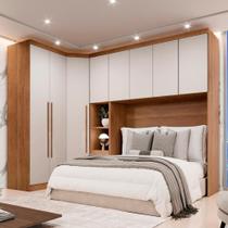 Guarda Roupa Casal Modulado Safira 008 em MDF Com 8 Portas e 4 Gavetas Roupeiro para Quarto