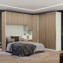 Guarda-Roupa Casal Modulado Seletto 8 Portas 6 Gavetas Me23 Areia/Jequitibá - Henn Guarda-Roupa Casal Modulado Seletto 8 Portas 6 Gavetas Me23 Areia/Jequitibá - Henn