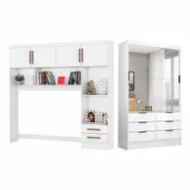 Guarda Roupa Casal Modulado Sevilha 4 e 2 Portas 8 Gavetas Premium Carioca Móveis Guarda Roupa Casal Modulado Sevilha 4 e 2 Portas 8 Gavetas Premium Carioca Móveis