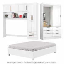 Guarda Roupa Casal Modulado Sevilha 5 Portas 2 Portas 8 Gavetas Plus com Cama Casal Carioca Móveis Guarda Roupa Casal Modulado Sevilha 5 Portas 2 Portas 8 Gavetas Plus com Cama Casal Carioca Móveis