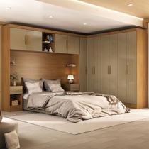 Guarda-Roupa Casal Modulado Soberano 11 Portas 5 Gavetas 100% Mdf Cinamomo/Cappuccino - Panorama Móveis