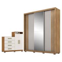 Guarda Roupa Casal Moema Amêndola Nude Flex Com Espelho E Pés E Cômoda Sapateira Aurea Com Pés Amêndola Touch - Demóbile Guarda Roupa Casal Moema Amêndola Nude Flex Com Espelho E Pés E Cômoda Sapateira Aurea Com Pés Amêndola Touch - Demóbile