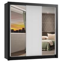 Guarda Roupa Casal Mônaco 3 Portas de Correr Espelhos Madesa Guarda Roupa Casal Mônaco 3 Portas de Correr Espelhos Madesa