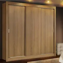 Guarda-Roupa Casal Mônaco 3 Portas de Correr Rustic Madesa