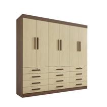 Guarda Roupa Casal Mônaco 6 Portas 12 Gavetas Castanho Linho Guarda Roupa Casal Mônaco 6 Portas 12 Gavetas Castanho Linho