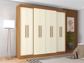 Guarda Roupa Casal Mônaco 8 Portas 2 Gavetas Freijó/Off White- Mopar Móveis Guarda Roupa Casal Mônaco 8 Portas 2 Gavetas Freijó/Off White- Mopar Móveis