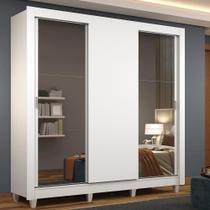 Guarda-roupa Casal Mônaco Branco 3 Portas de Correr Madesa Guarda-roupa Casal Mônaco Branco 3 Portas de Correr Madesa