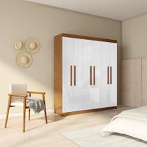 Guarda-Roupa Casal Mônica 6 PT Imbuia e Off White