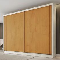 Guarda-Roupa Casal Monterey 2 Portas 4 Gavetas 100% Mdf Off White/Peroba - Mademarques