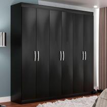 Guarda-Roupa Casal Montreal 6 PT 2 GV Preto