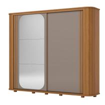 Guarda Roupa Casal Mozzate 2 Portas 6 Gavetas com Pés Inclusos D340 Cinamomo Off White Avelã - Henn