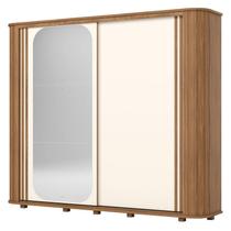 Guarda Roupa Casal Mozzate 2 Portas Nature Off White Flex Henn