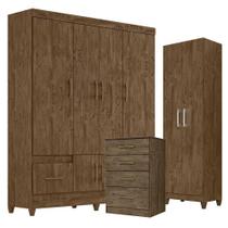 Guarda Roupa Casal Ms912 Com Cômoda Ms913 E Armário Multiuso New íris Castanho Wood Moval Guarda Roupa Casal Ms912 Com Cômoda Ms913 E Armário Multiuso New íris Castanho Wood Moval