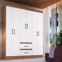 Guarda Roupa Casal Multimóveis 6 Portas e 2 Gavetas CR35210 MDF MDP