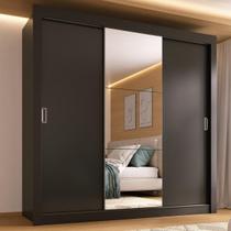 Guarda-Roupa Casal Multimóveis Barcelona 3 Portas de Correr com Espelho CR35402