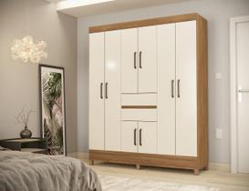 Guarda-Roupa Casal Munique 8P - Amendola Touch / Off White Guarda-Roupa Casal Munique 8P - Amendola Touch / Off White