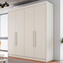 Guarda-Roupa Casal Nantes 4 Portas 3 Gavetas 100% Mdf Off White - Europa Móveis