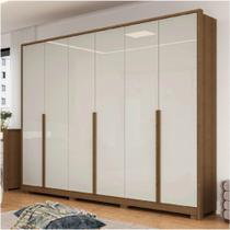 Guarda-Roupa Casal New Guarapari 6 Portas Jequitibá/Off White Rimo Móveis