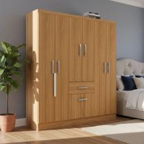 Guarda Roupa Casal New Marbella 7 Portas 1 Gaveta MDP Design Moderno e Funcional - Evidência