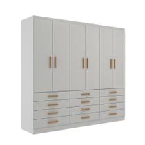 Guarda-Roupa Casal New Monaco 6 PT 12 GV Branco Guarda-Roupa Casal New Monaco 6 PT 12 GV Branco