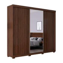 Guarda roupa casal new prime com espelho jacaranda mad - village