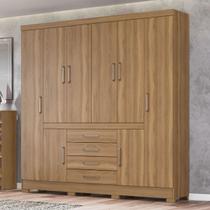 Guarda-Roupa Casal New Realce 8 Portas 3 Gavetas Amêndola/Touch - Demóbile Guarda-Roupa Casal New Realce 8 Portas 3 Gavetas Amêndola/Touch - Demóbile