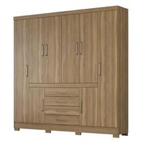 Guarda Roupa Casal New Realce 8 Portas e 4 Gavetas Amêndola - Demóbile Guarda Roupa Casal New Realce 8 Portas e 4 Gavetas Amêndola - Demóbile