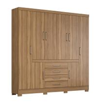 Guarda-Roupa Casal New Realce 8 PT 4 GV Amêndola