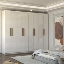 Guarda-Roupa Casal Nirvana 8 Portas 4gavetas Branco - Panorama Móveis