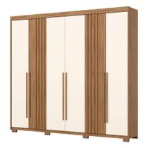 Guarda Roupa Casal Norton 6 Portas Nature Off White - Henn Guarda Roupa Casal Norton 6 Portas Nature Off White - Henn