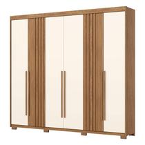 Guarda Roupa Casal Norton 6 Portas Nature Off White - Henn Guarda Roupa Casal Norton 6 Portas Nature Off White - Henn
